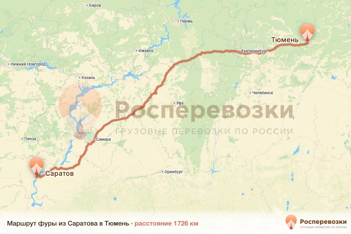Фура Саратов Тюмень