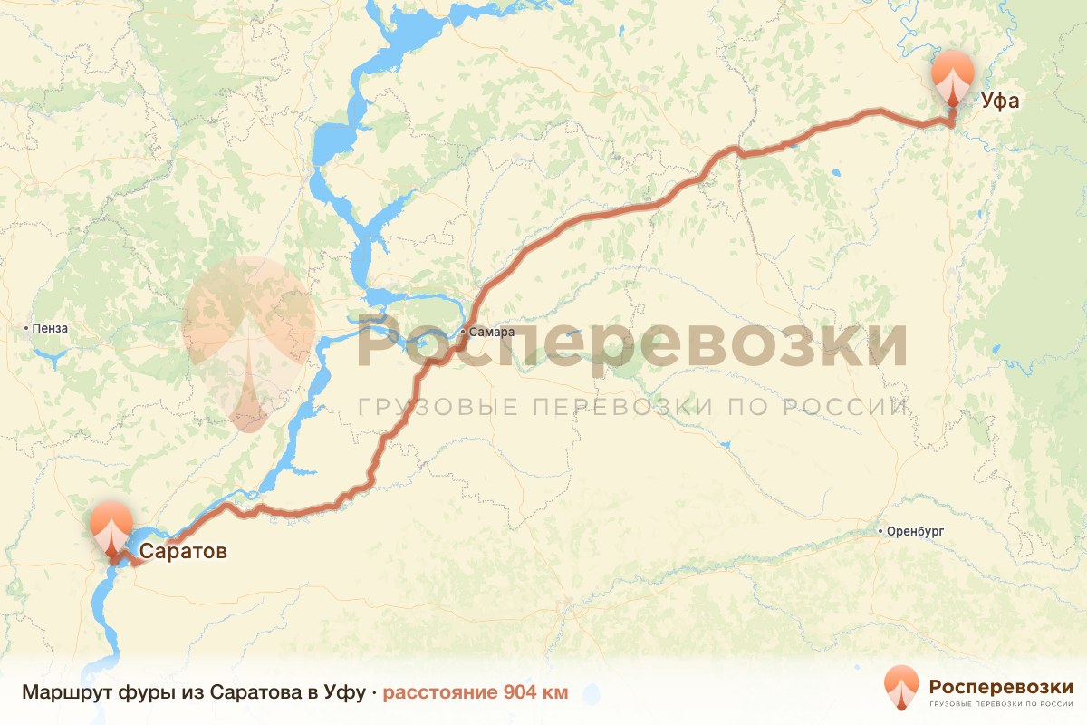 Фура Саратов Уфа