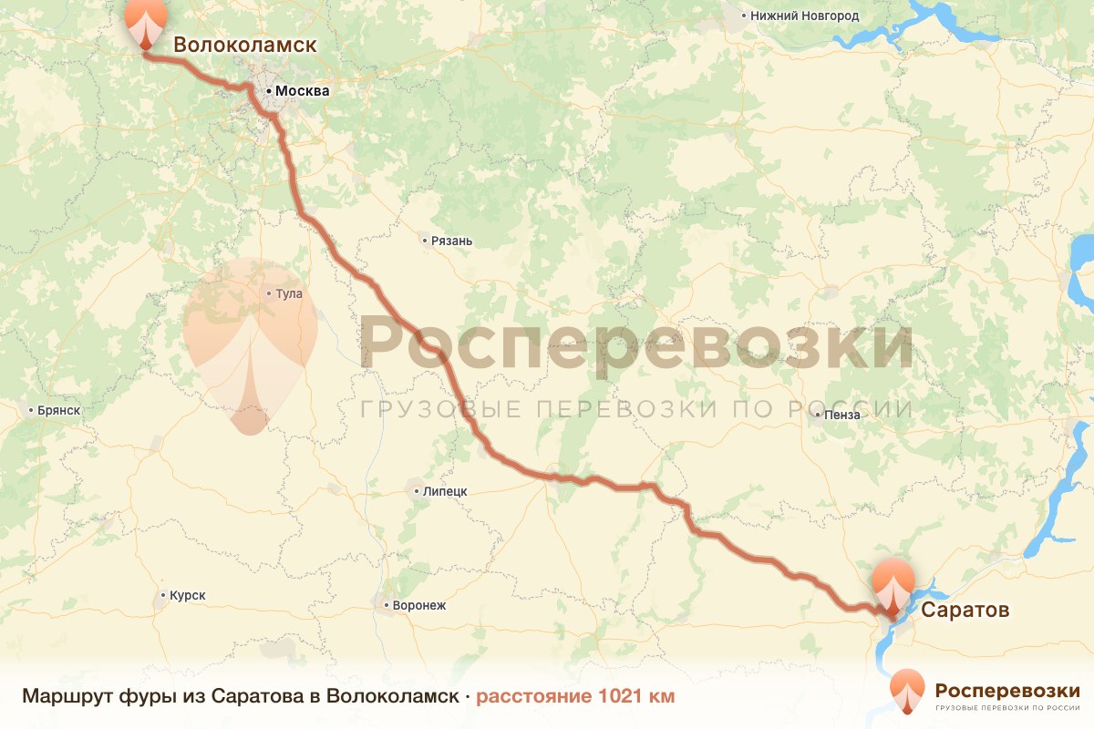 Фура Саратов Волоколамск