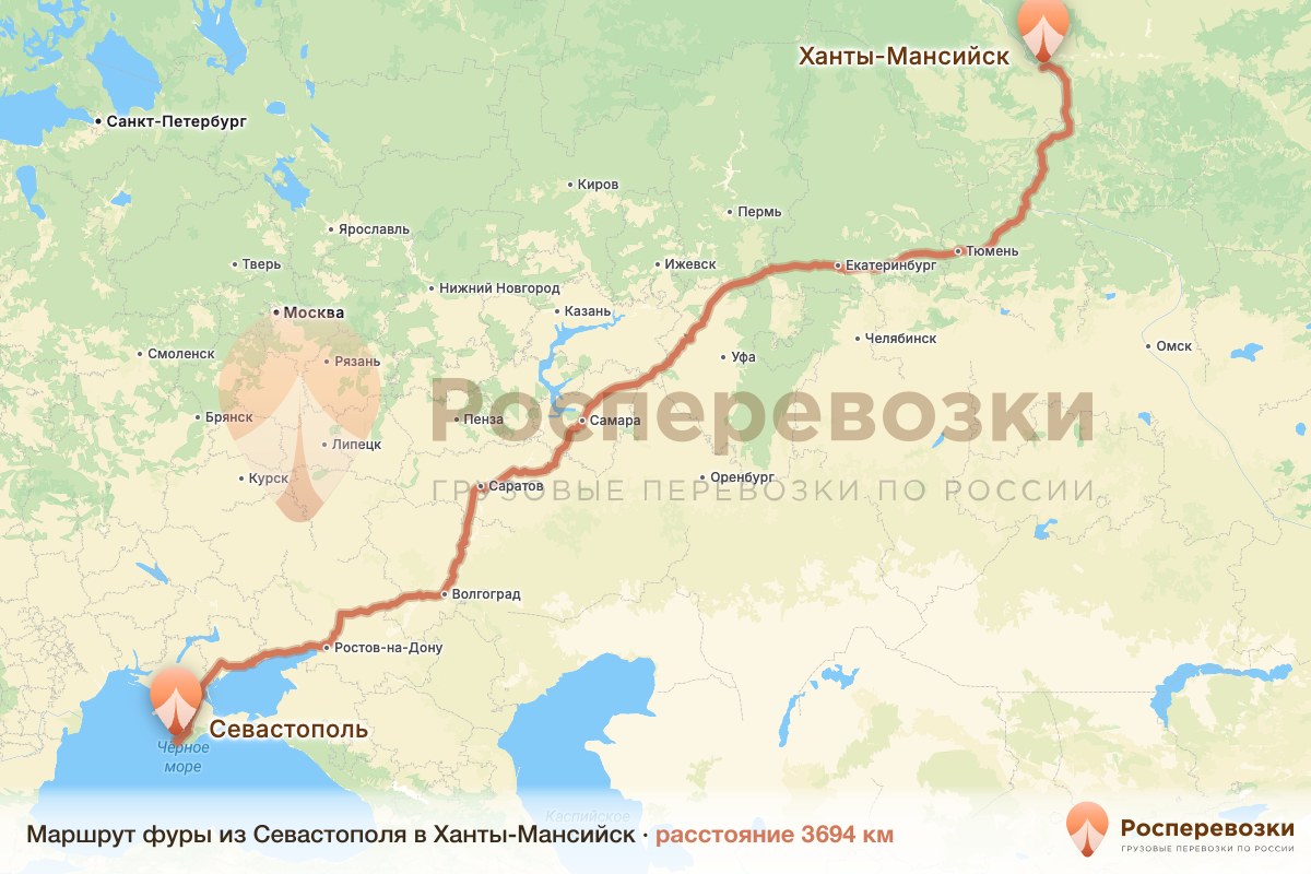 Фура Севастополь Ханты-Мансийск