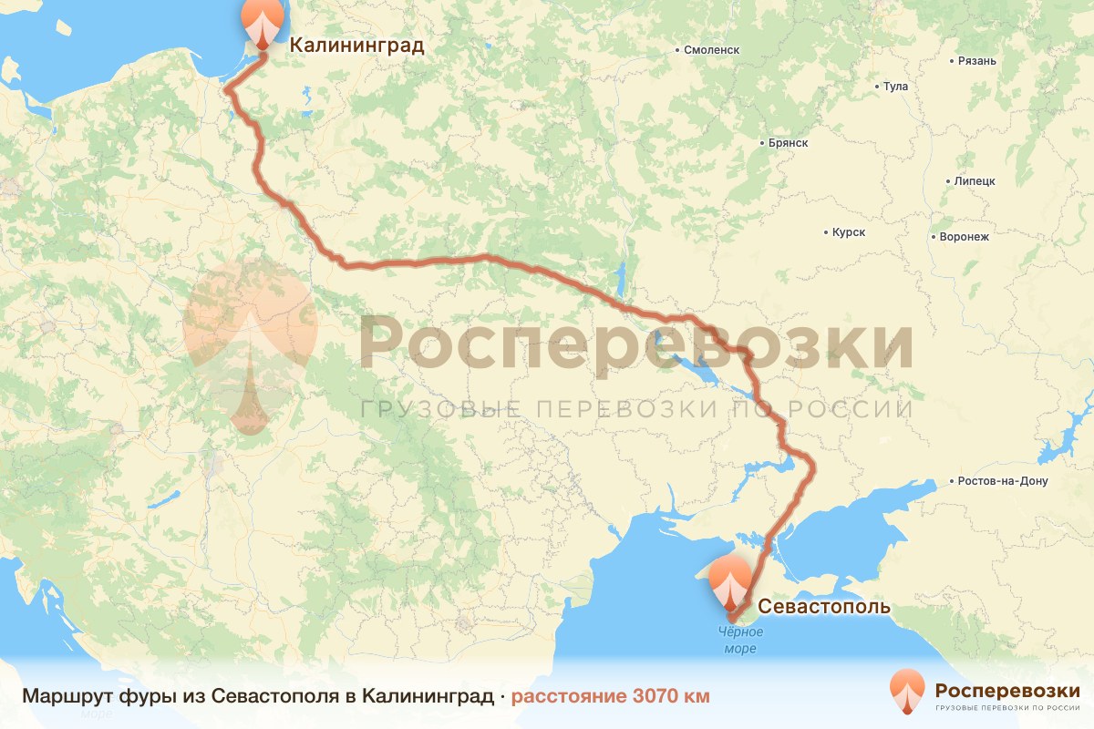 Фура Севастополь Калининград