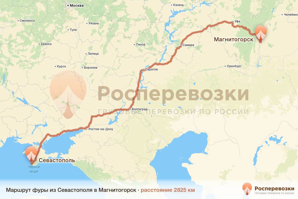 Фура Севастополь Магнитогорск