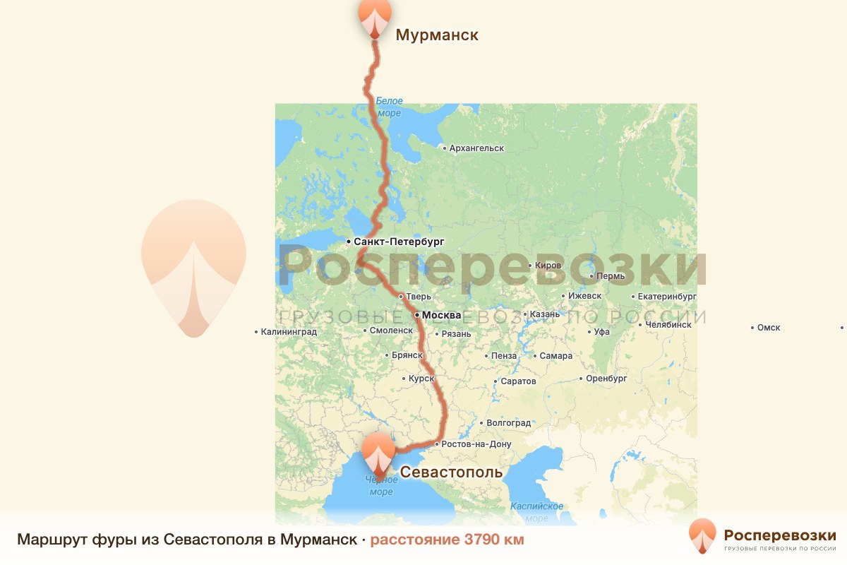 Фура Севастополь Мурманск