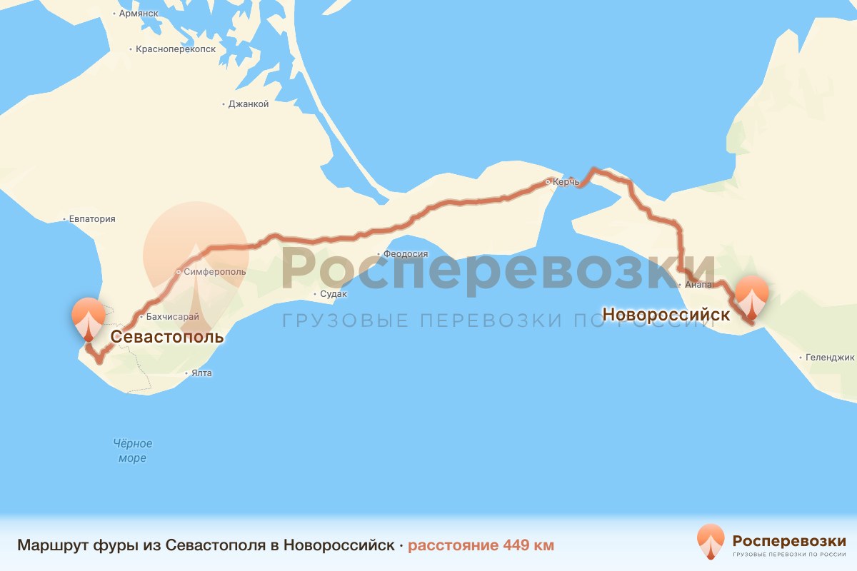 Фура Севастополь Новороссийск