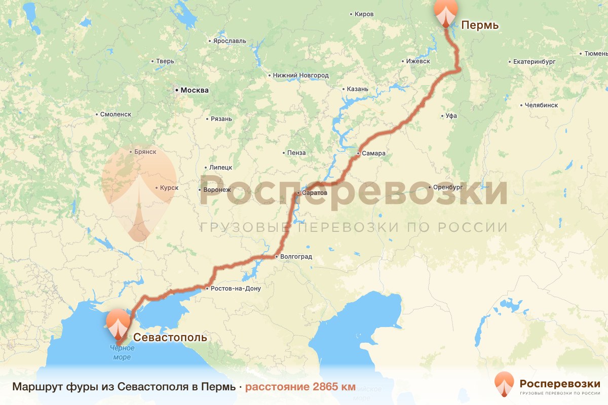 Фура Севастополь Пермь