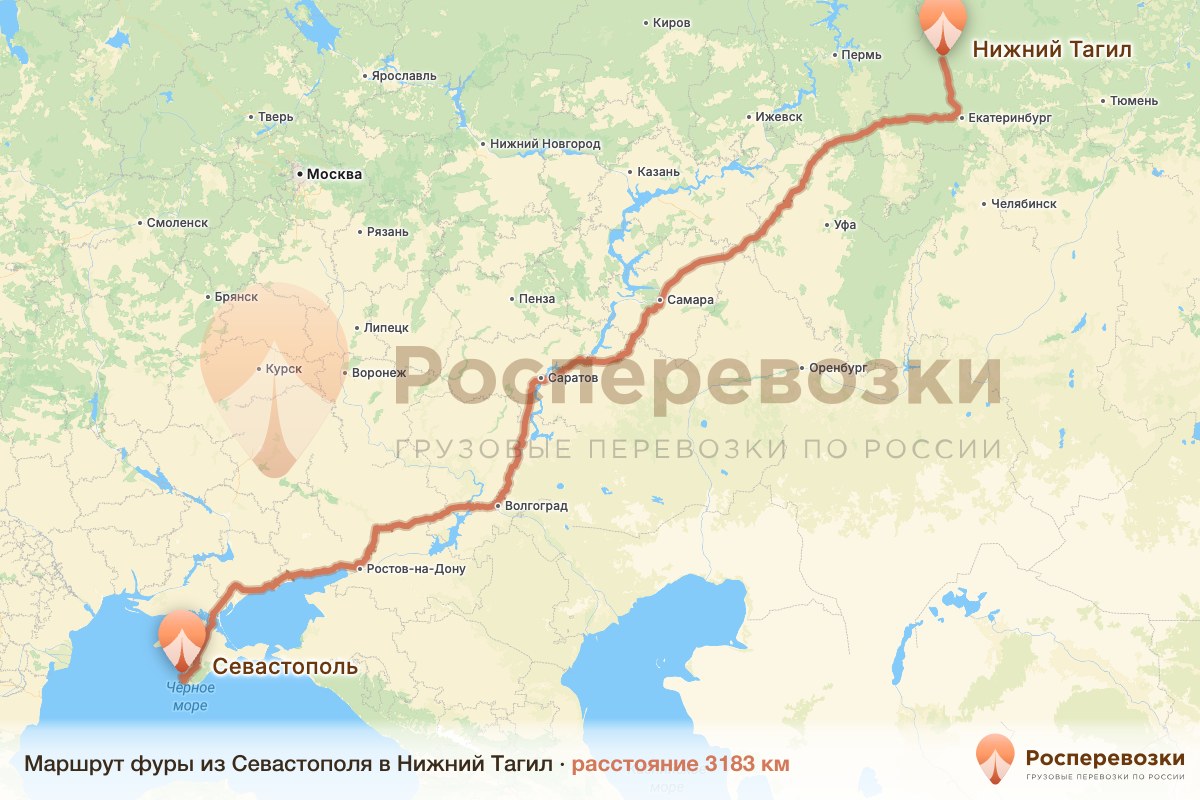 Фура Севастополь Нижний Тагил