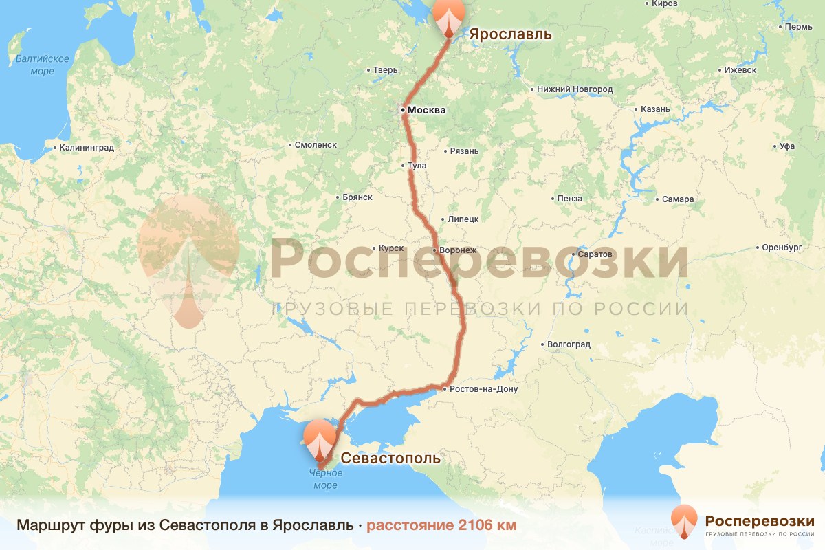 Фура Севастополь Ярославль