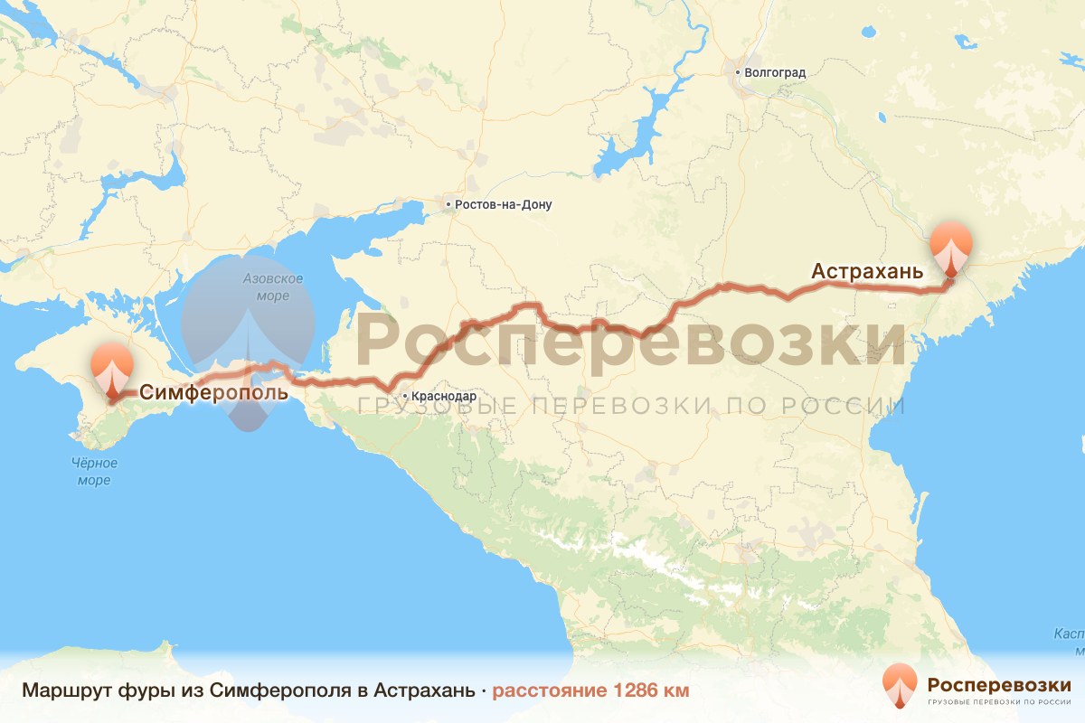Фура Симферополь Астрахань