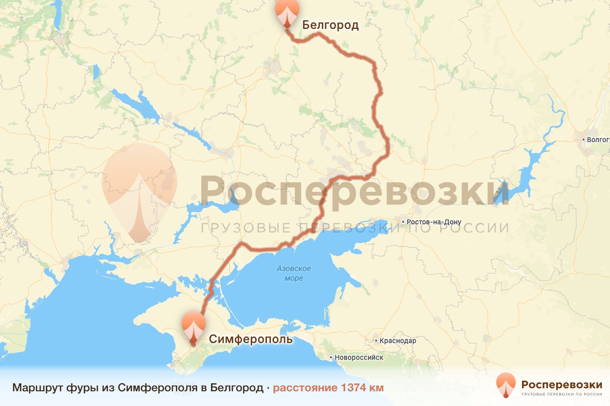 Фура Симферополь Белгород