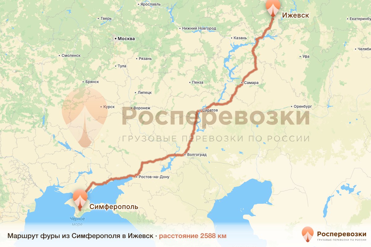 Фура Симферополь Ижевск