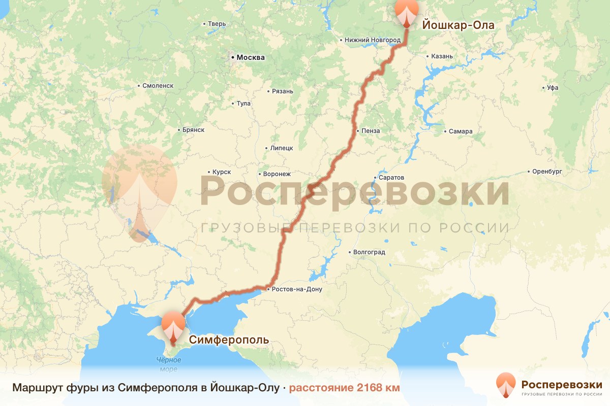 Фура Симферополь Йошкар-Ола