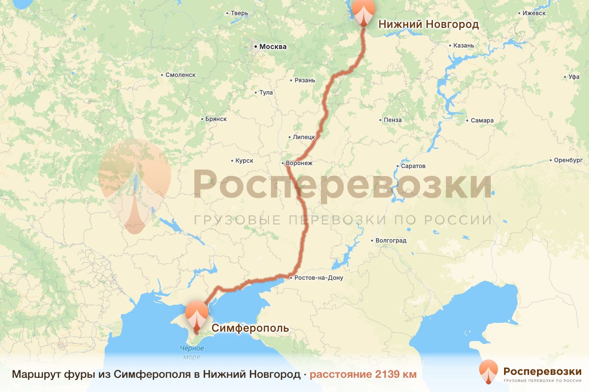 Фура Симферополь Нижний Новгород