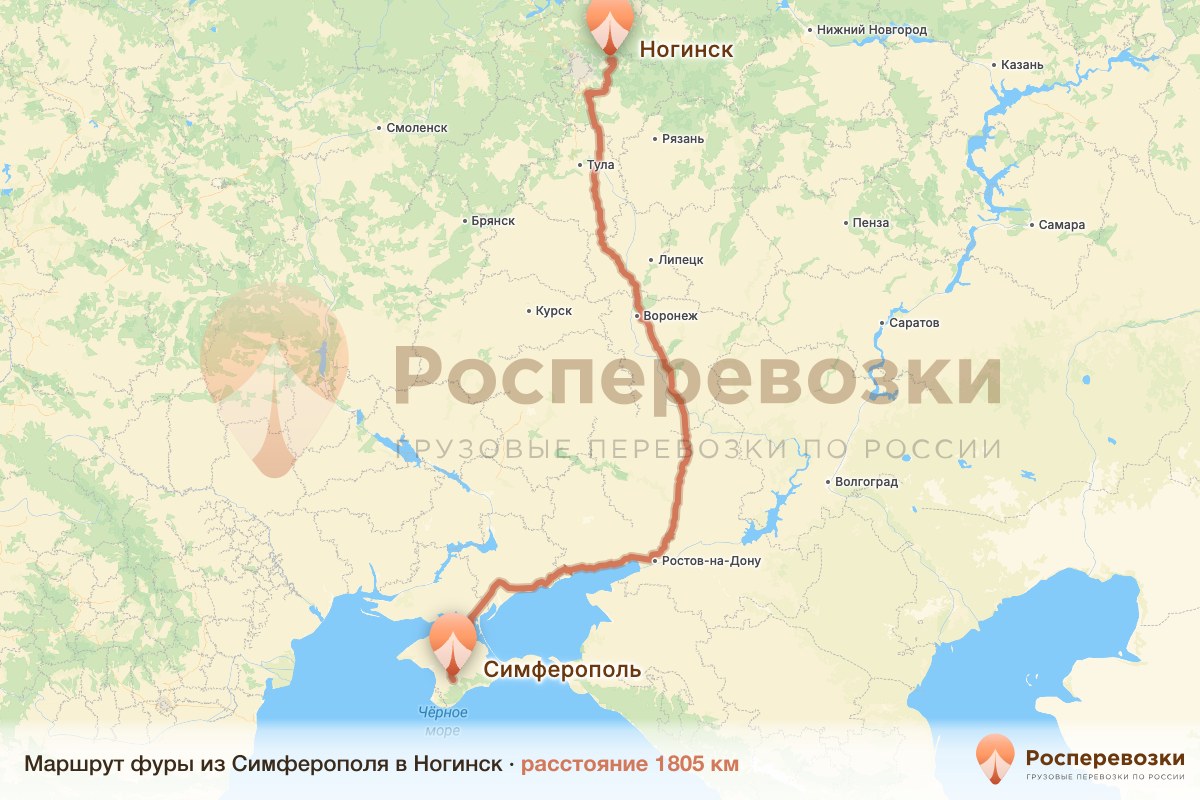 Фура Симферополь Ногинск