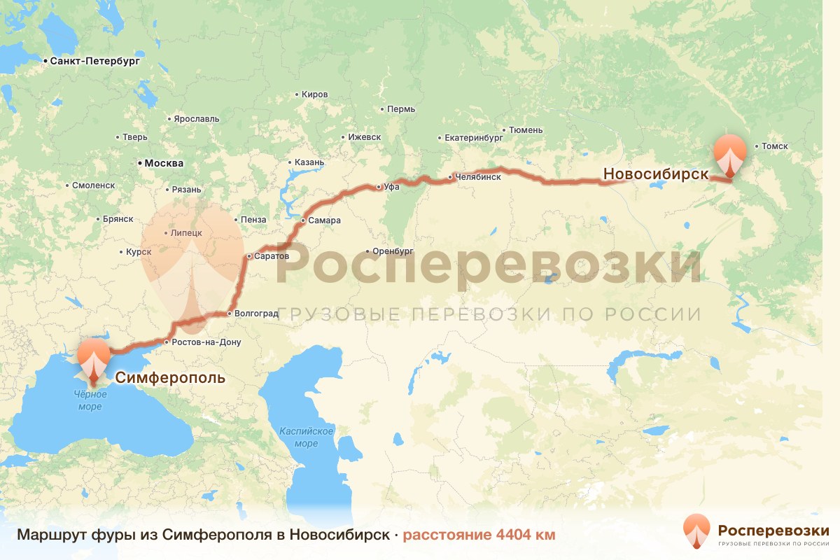 Фура Симферополь Новосибирск