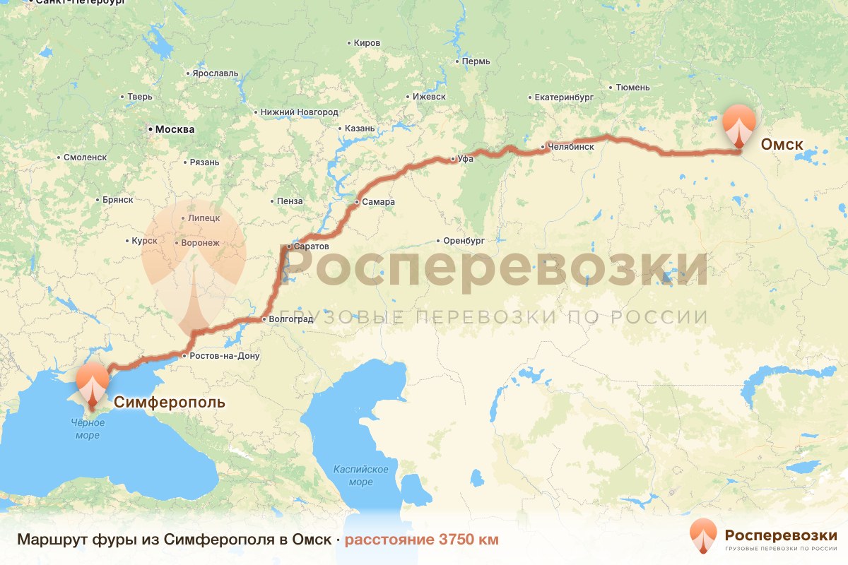 Фура Симферополь Омск