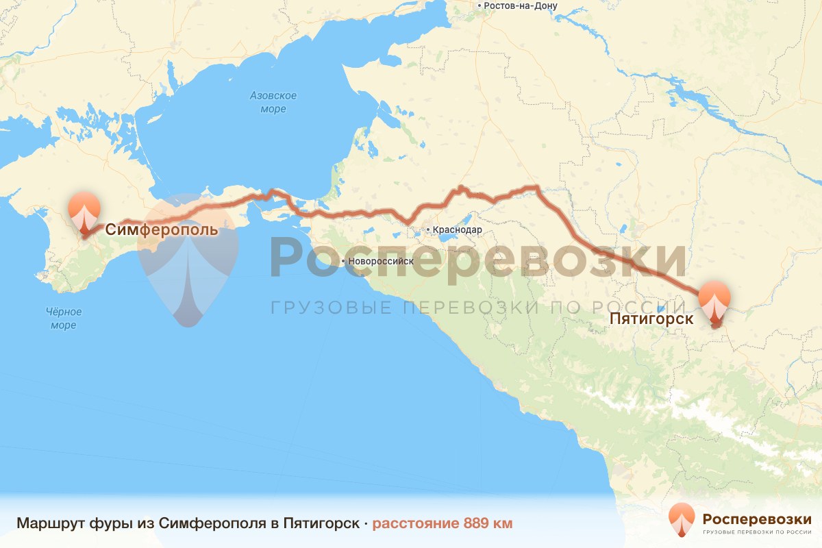 Фура Симферополь Пятигорск