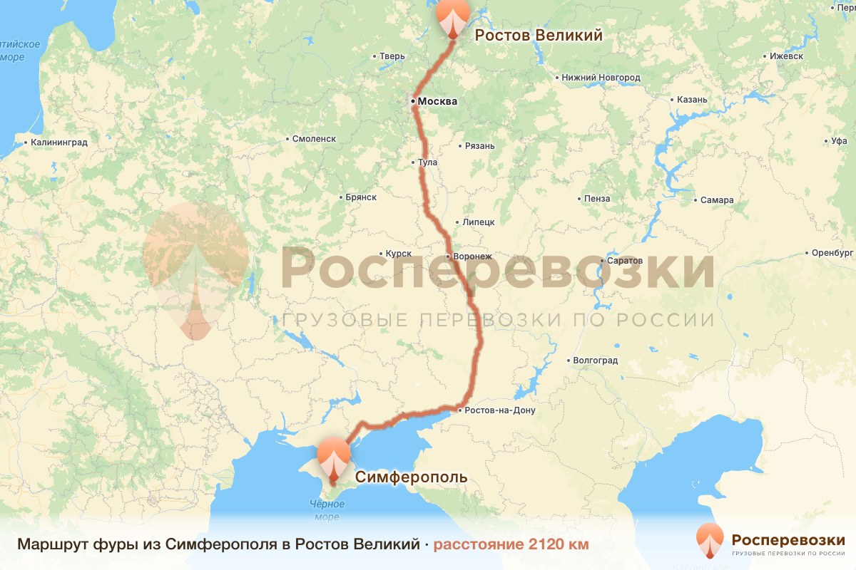 Фура Симферополь Ростов