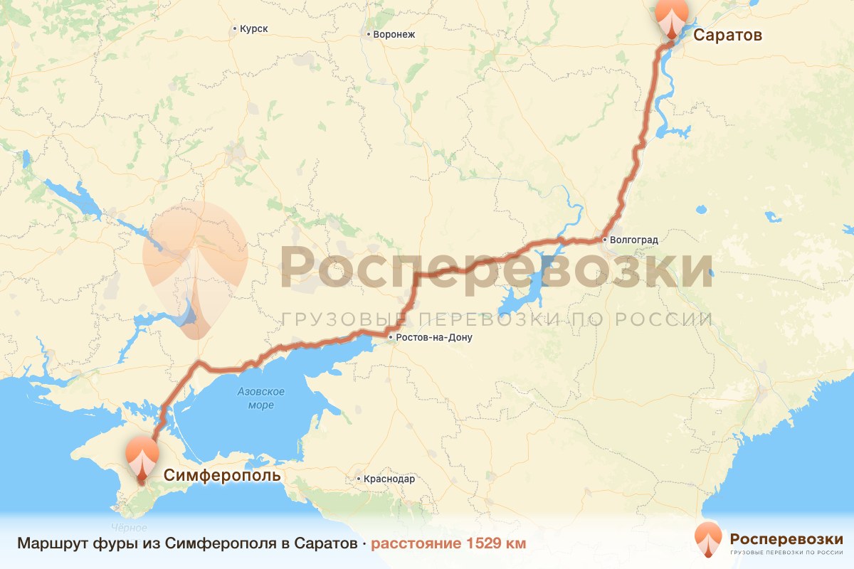 Фура Симферополь Саратов