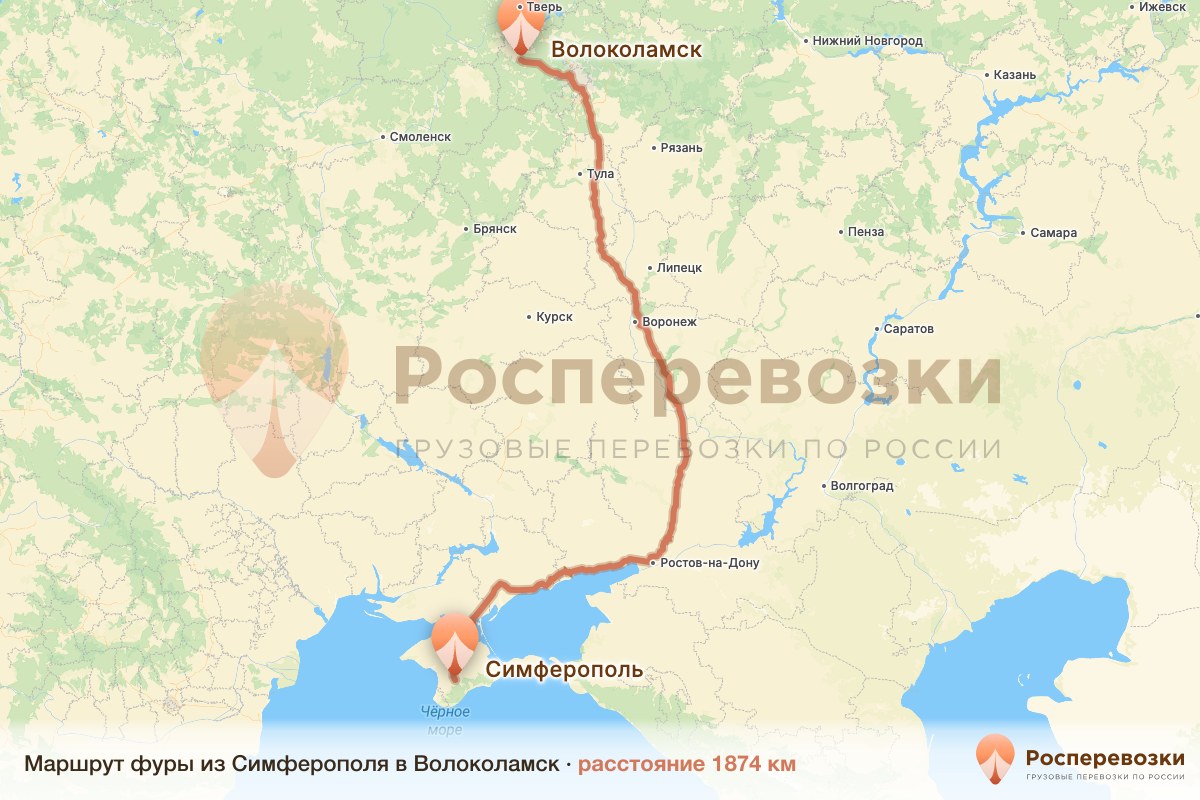Фура Симферополь Волоколамск