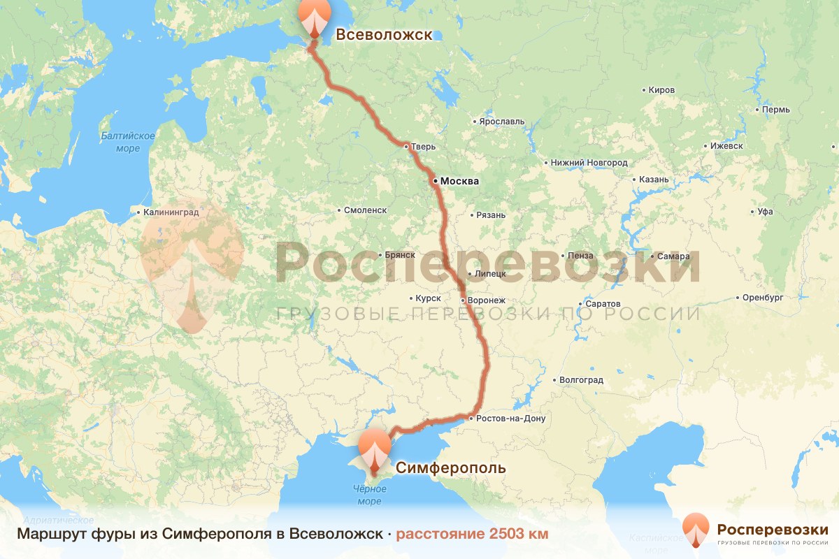 Фура Симферополь Всеволожск