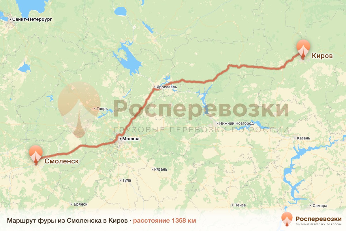 Фура Смоленск Киров