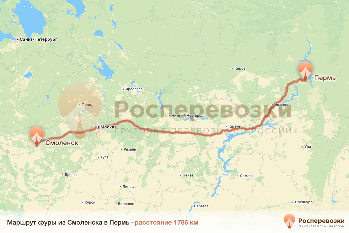 Фура Смоленск Пермь