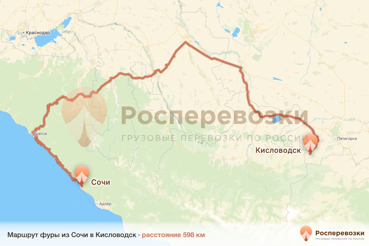 Фура Сочи Кисловодск