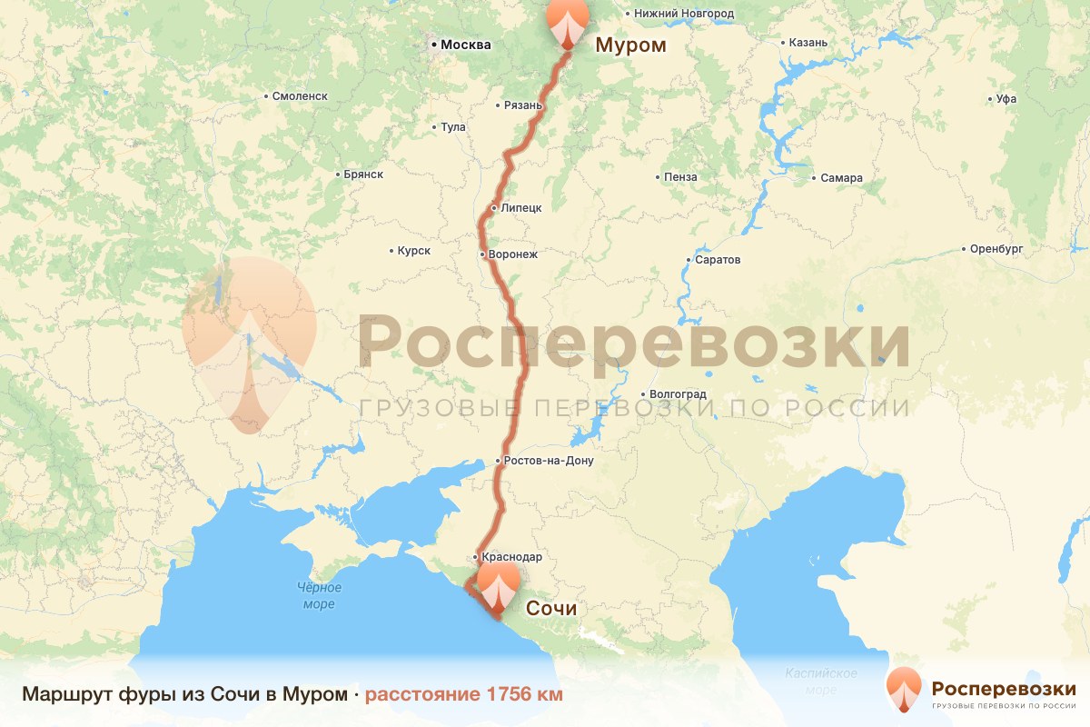 Фура Сочи Муром
