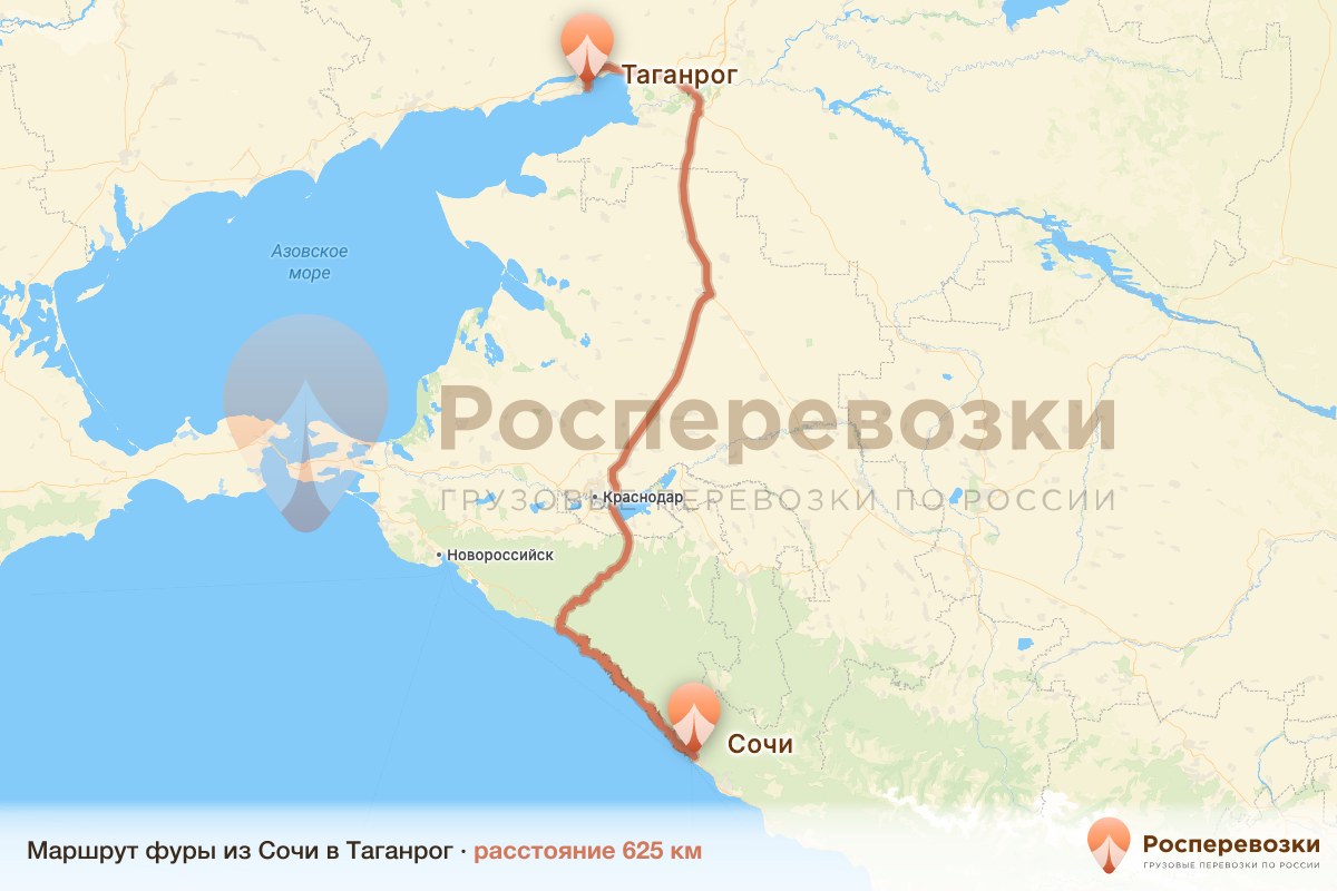 Фура Сочи Таганрог