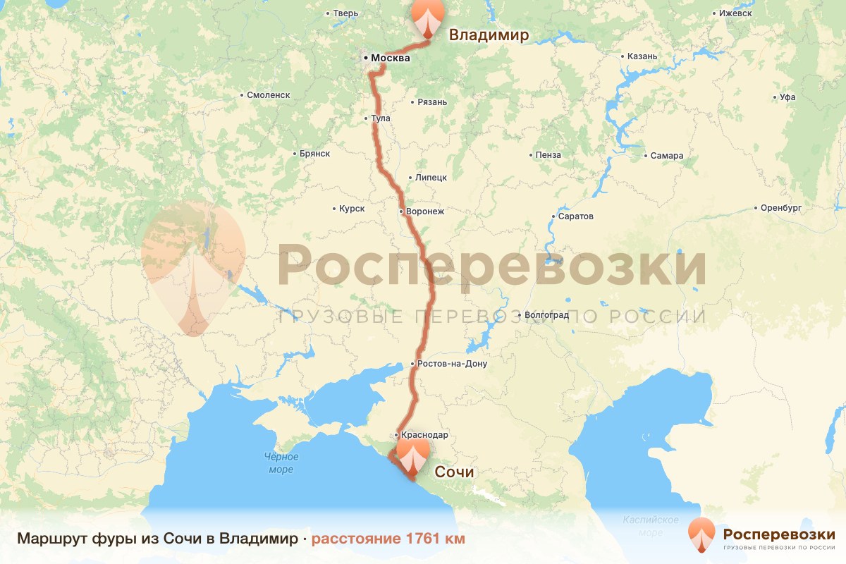 Фура Сочи Владимир