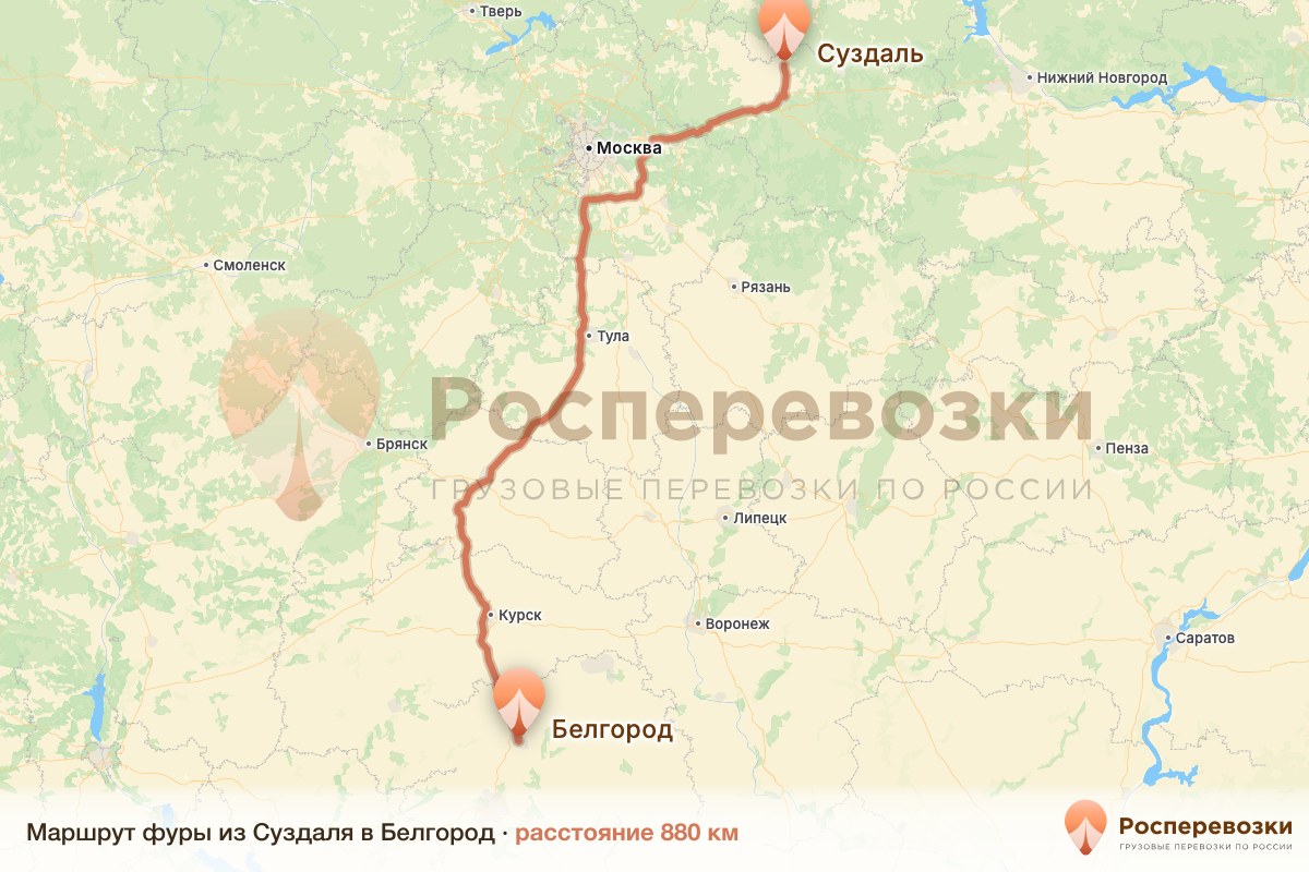 Фура Суздаль Белгород