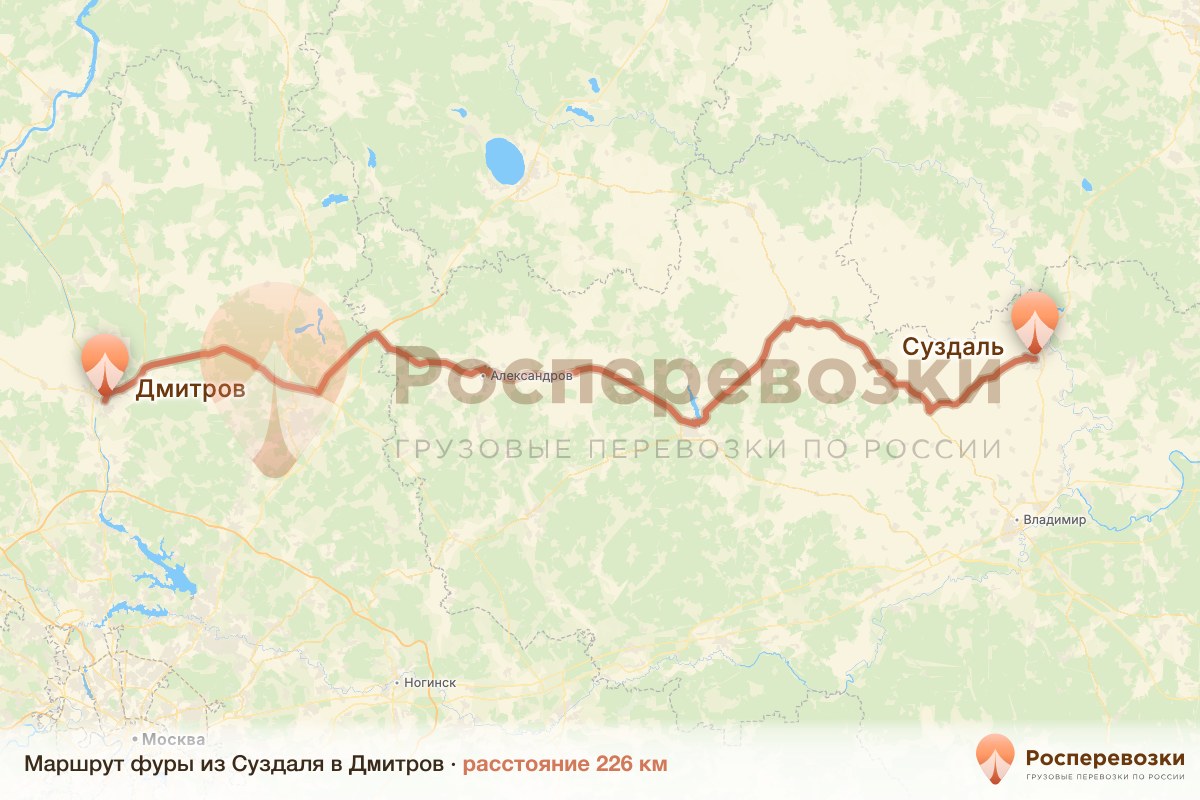 Фура Суздаль Дмитров