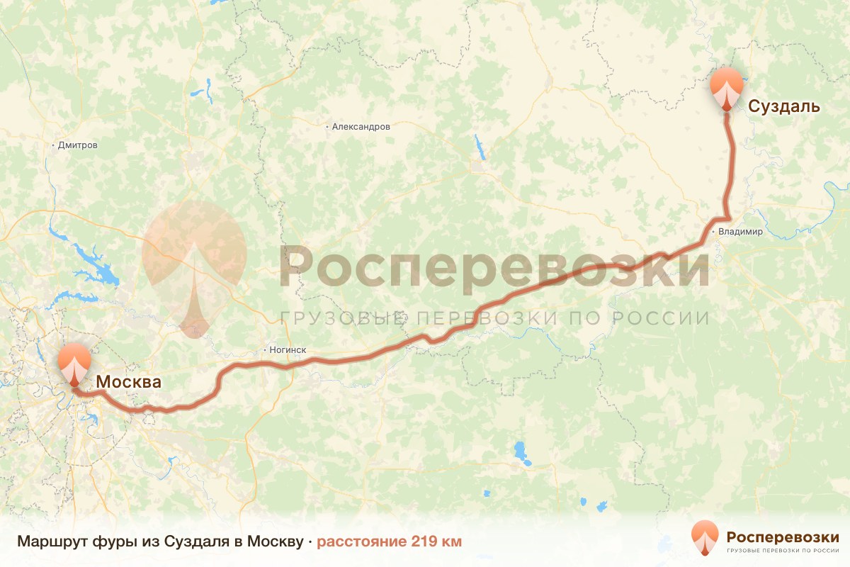Фура Суздаль Москва