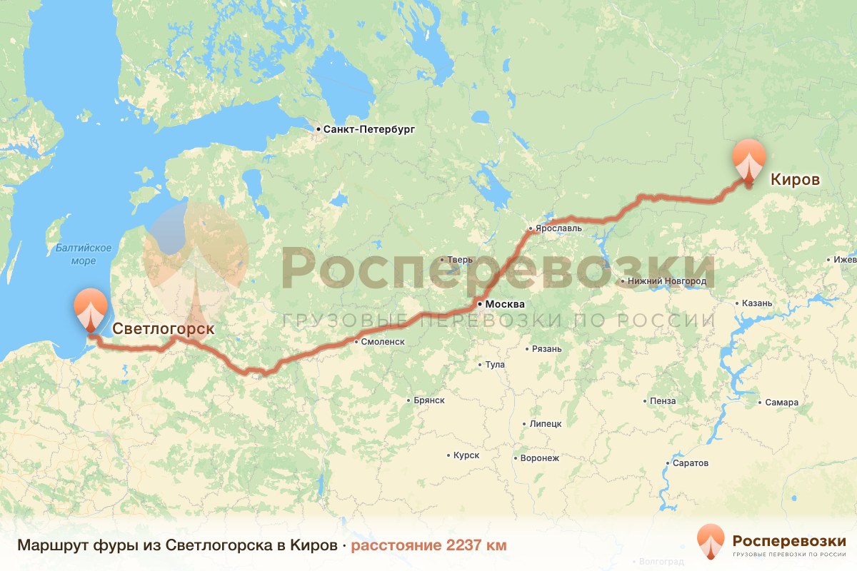 Фура Светлогорск Киров
