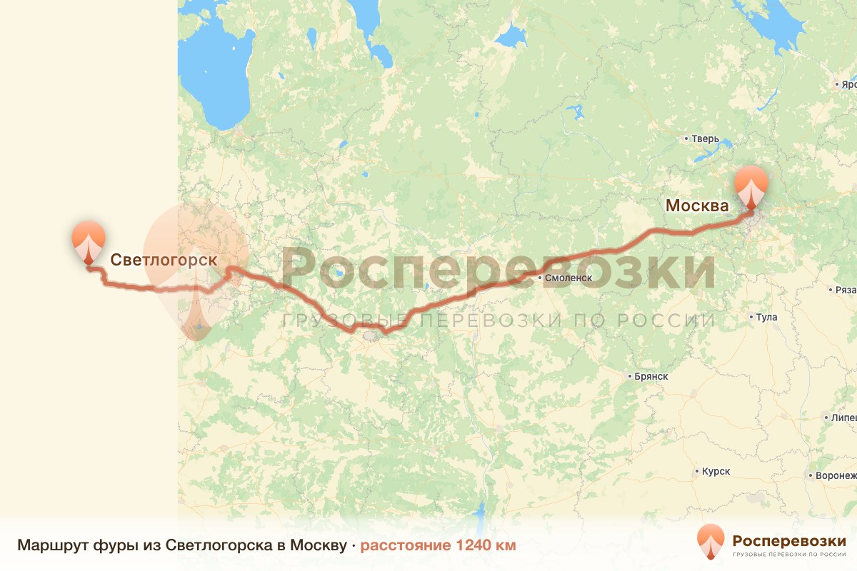 Фура Светлогорск Москва