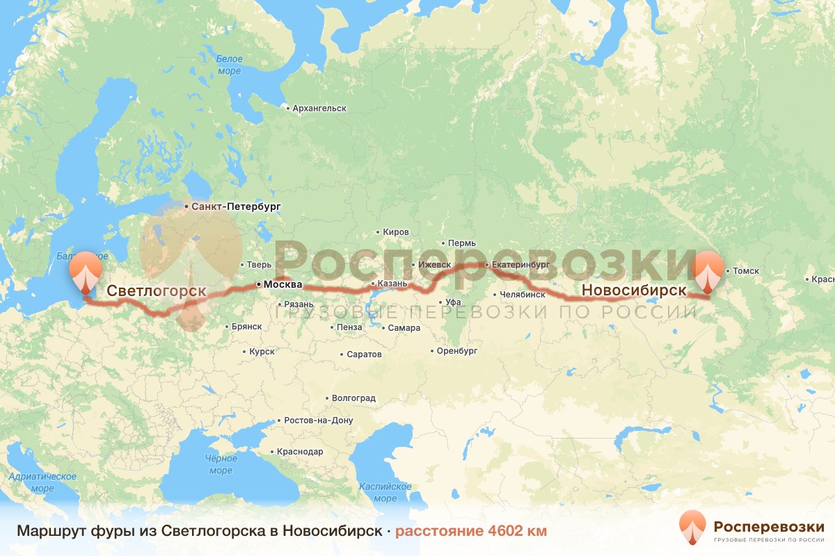 Фура Светлогорск Новосибирск
