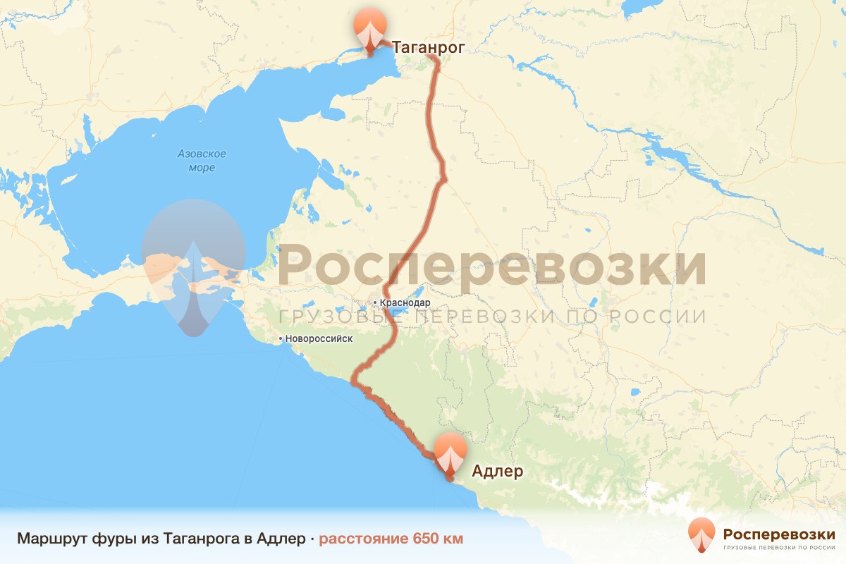 Фура Таганрог Адлер