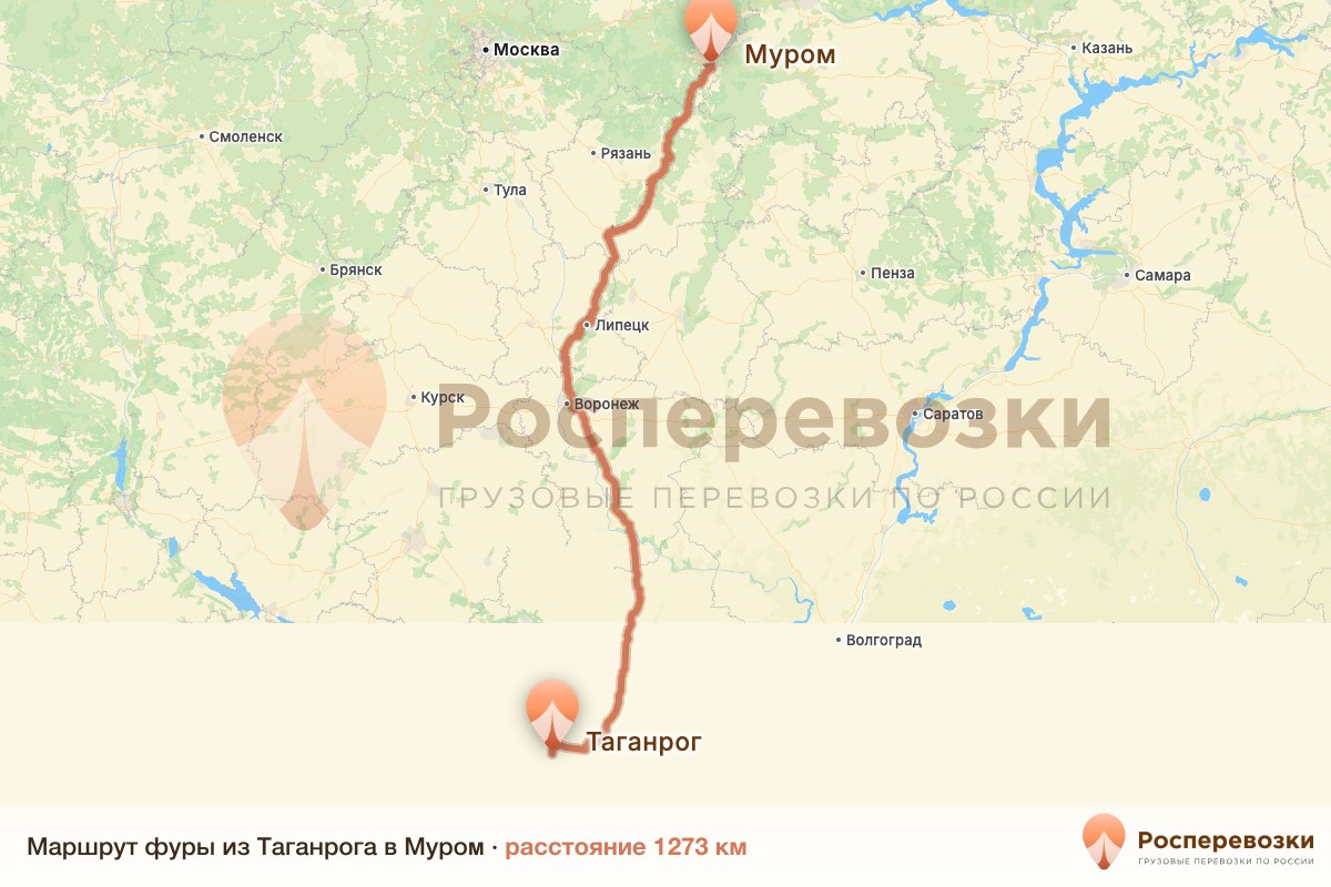 Фура Таганрог Муром