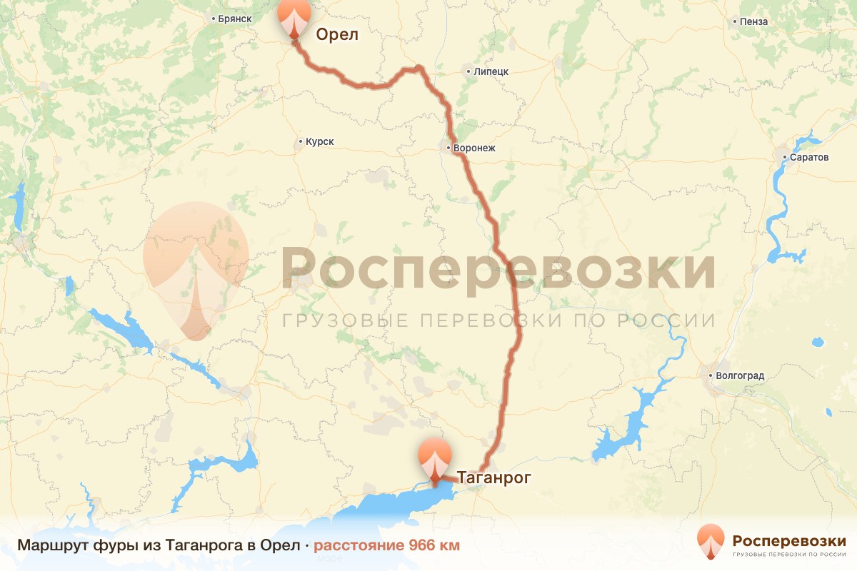 Фура Таганрог Орел