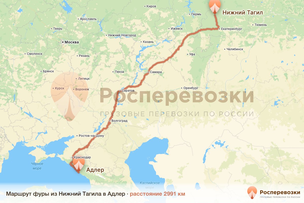 Фура Нижний Тагил Адлер