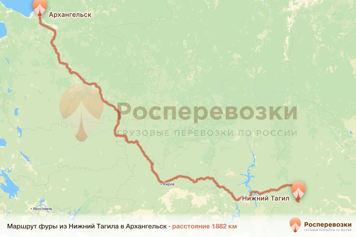 Фура Нижний Тагил Архангельск