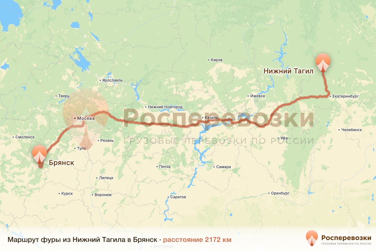 Фура Нижний Тагил Брянск