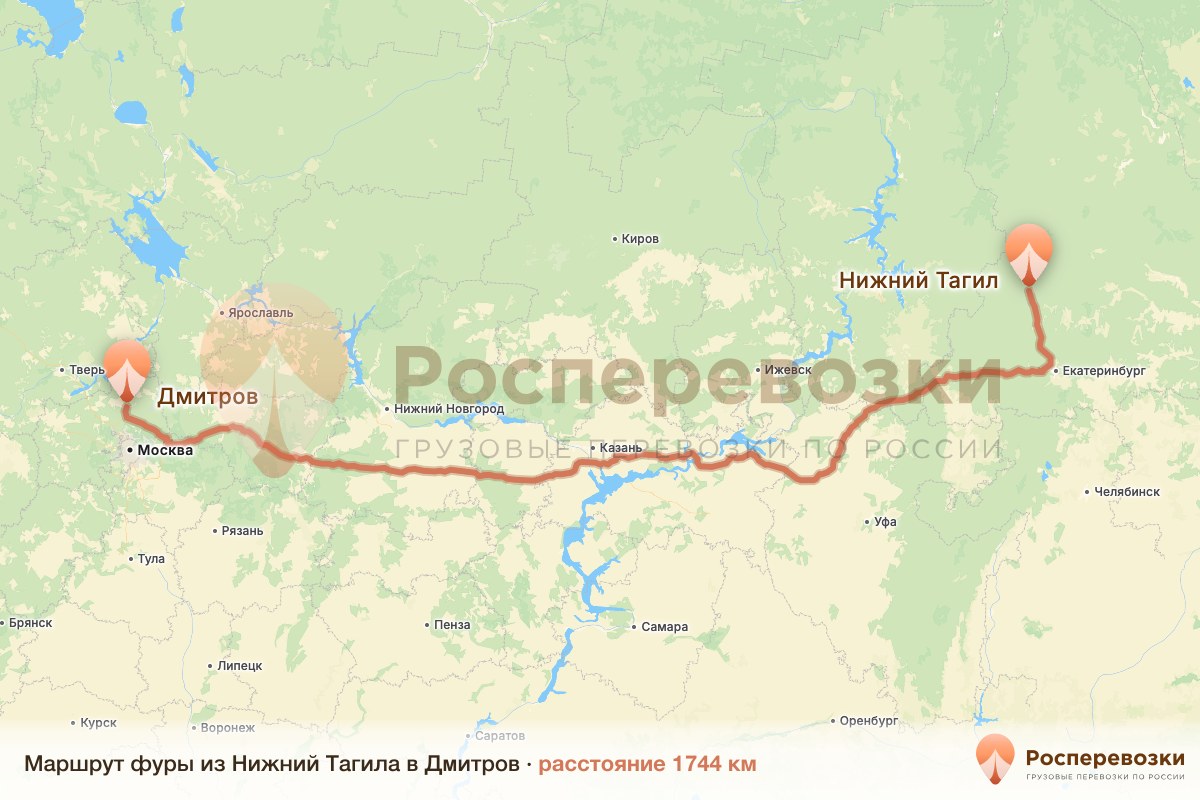 Фура Нижний Тагил Дмитров