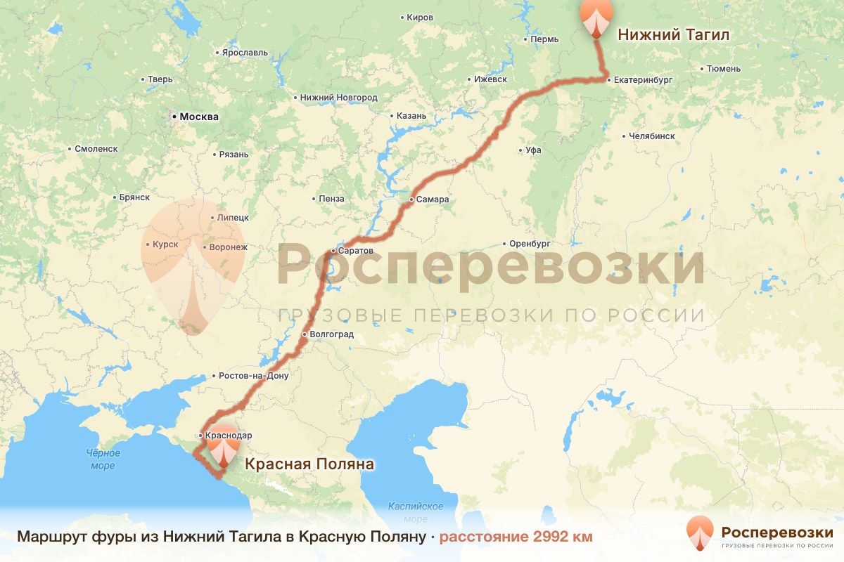 Фура Нижний Тагил Красная Поляна