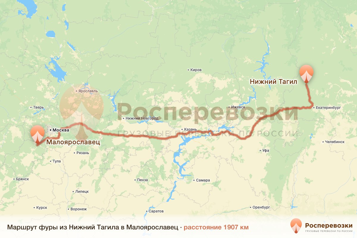 Фура Нижний Тагил Малоярославец