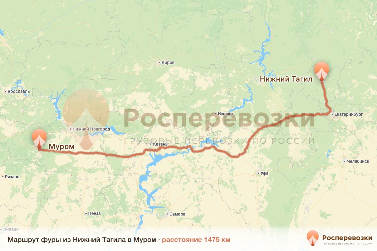 Фура Нижний Тагил Муром