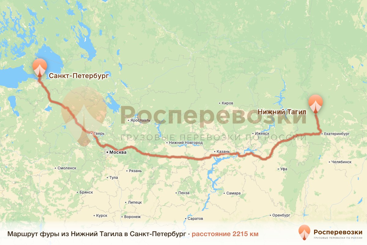 Фура Нижний Тагил Санкт-Петербург