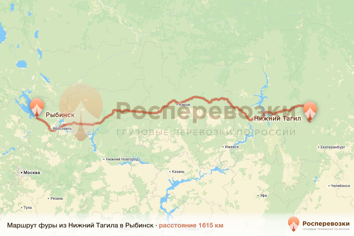 Фура Нижний Тагил Рыбинск