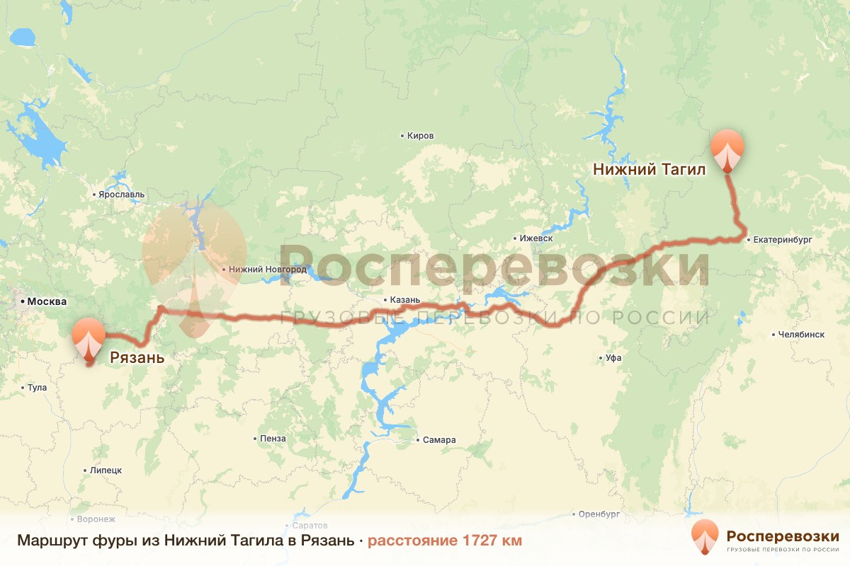Фура Нижний Тагил Рязань