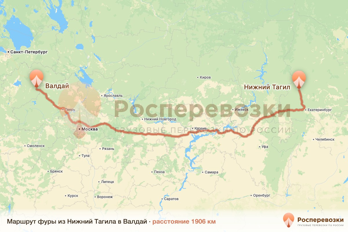 Фура Нижний Тагил Валдай